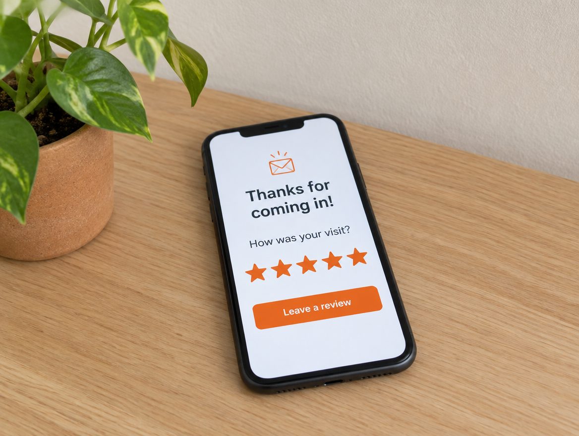 Example: a review request after a visit